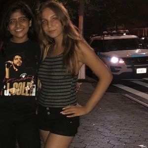 Black and grey halter top